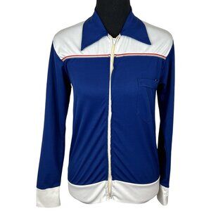 VINTAGE 70s Woolcrest Zippered Tracksuit Cardigan